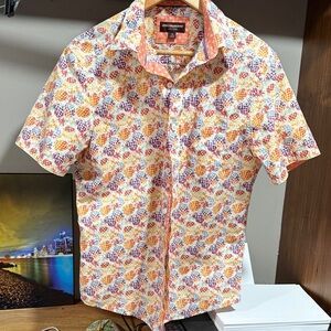 Johnston & Murphy Multicolor Pineapple Casual Button Down Shirt